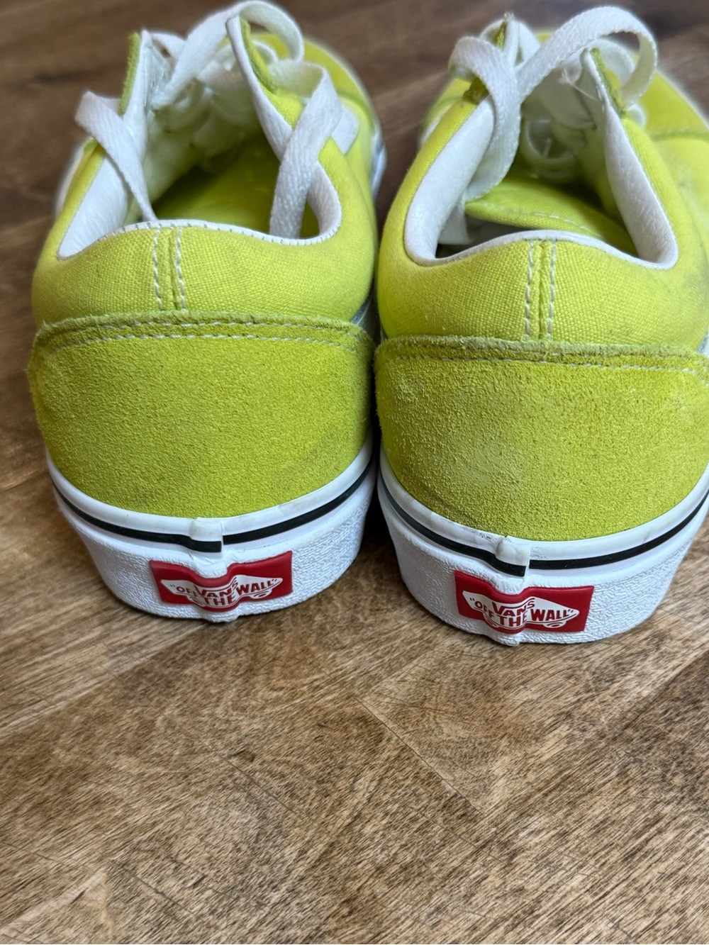 NWOT - Vans Neon Yellow and White Old Skool Sneakers - Picture 5 of 8